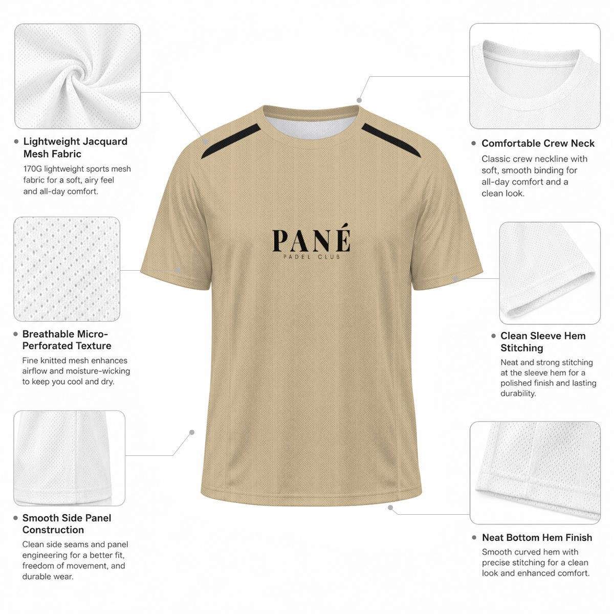 Desert Sand | Performance Padel Tee