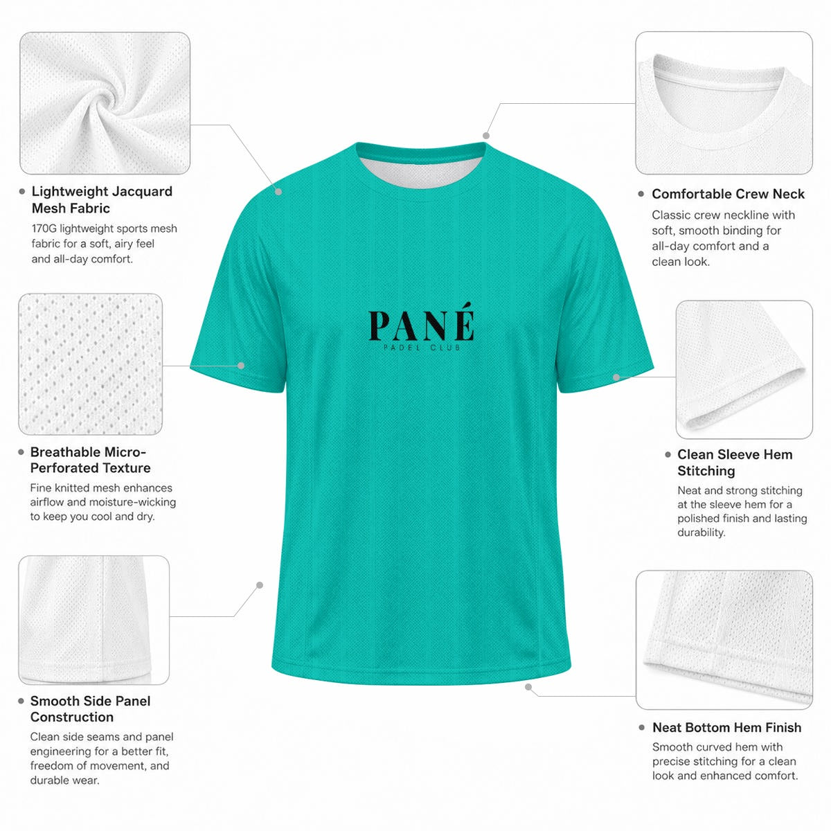 Electric Teal | Performance Padel Tee